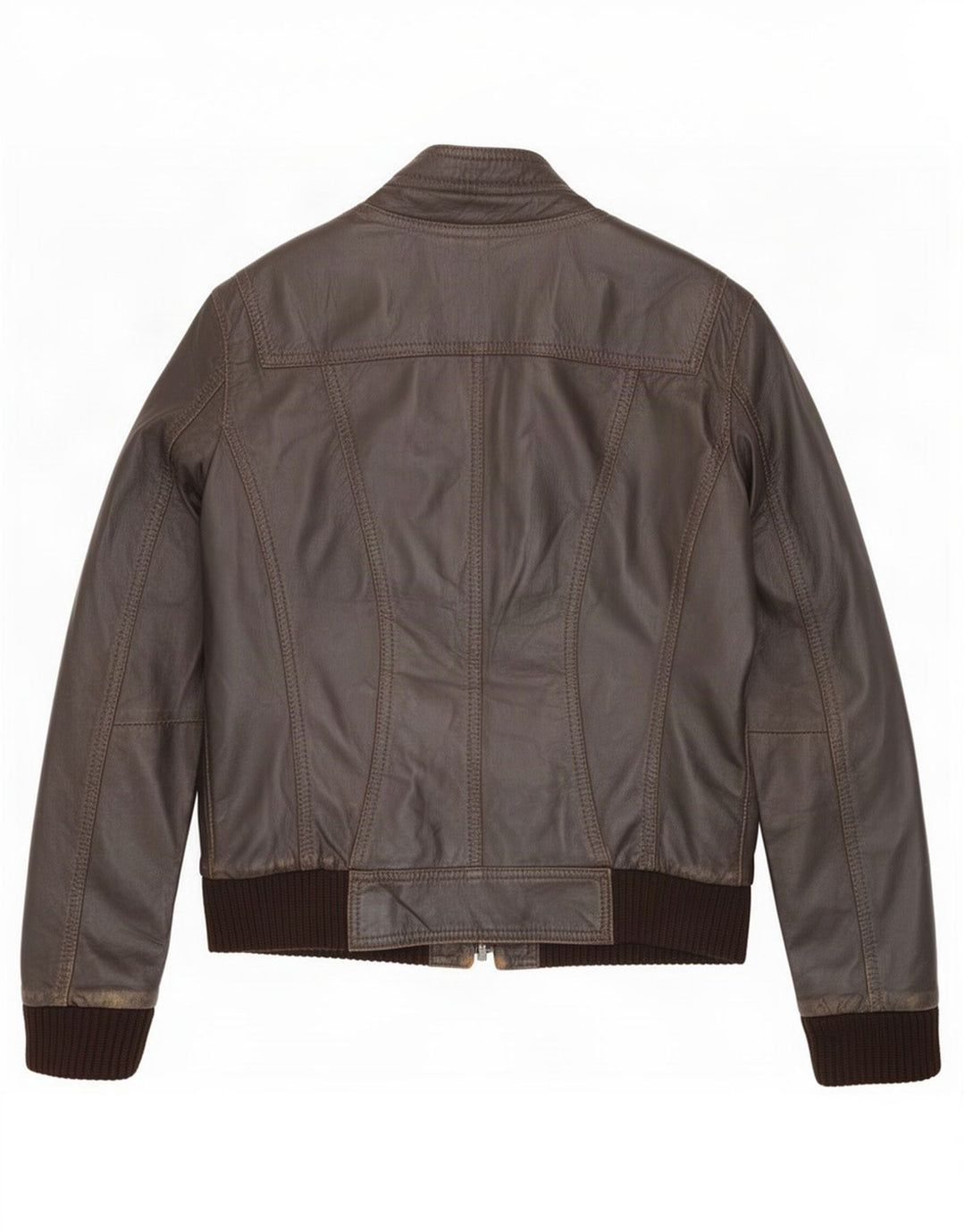 Vintage Herren Bomber Lederjacke IT 48 Mittelbraun