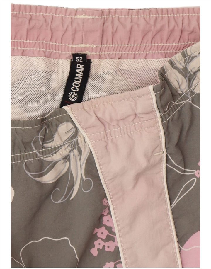 Colmar Herren-Badeshorts, EU 52, groß, grau, geblümt, Polyester