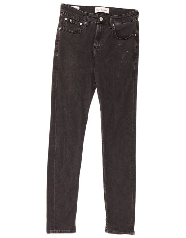 Calvin Klein Damen Skinny Jeans W30 L32 Schwarze Baumwolle