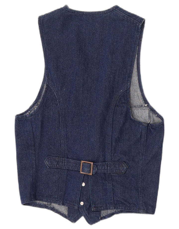Vintage Herren Jeansweste mittelblaue Baumwolle