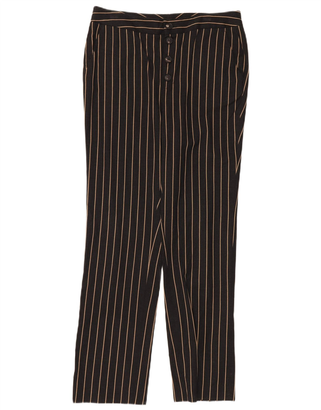 MASSIMO DUTTI Damen-Chinohose mit hoher Taille, EU 38, Größe S, W28, L28, Schwarz