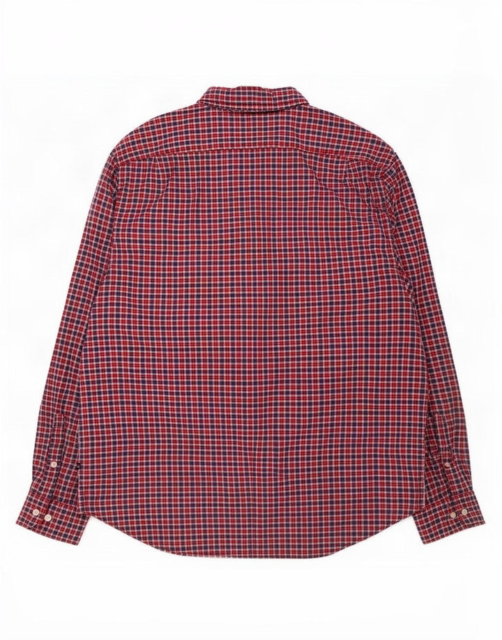 Nautica Herren-Hemd mit klassischer Passform, 2XL, rot kariert, Baumwolle