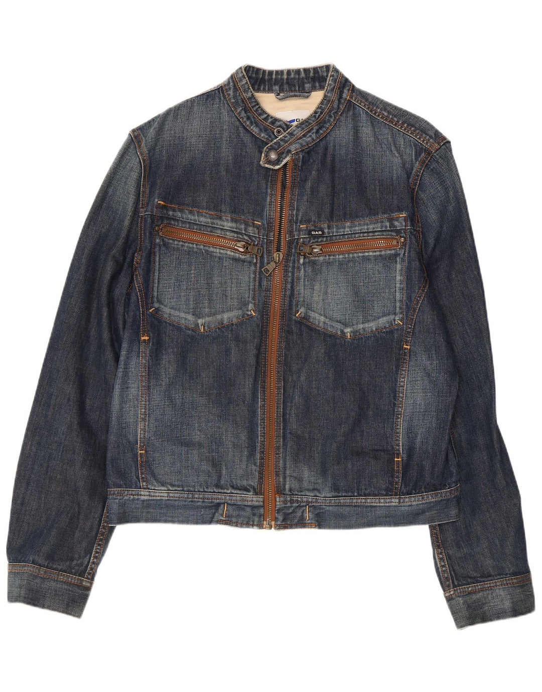 Gas Damen Jeansjacke UK 18 XL Blaue Baumwolle