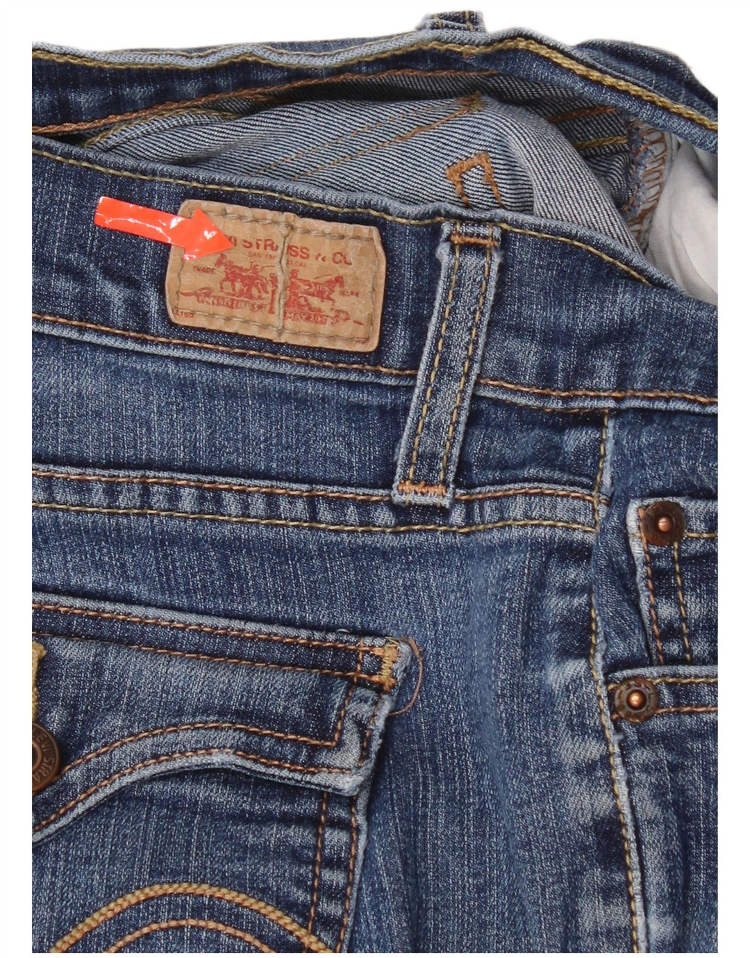 Levi's Damen 524 Super Low Skinny Jeans W36 L31 Blau