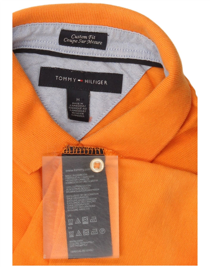 Tommy Hilfiger Herren-Poloshirt mit individueller Passform, mittelorange Baumwolle