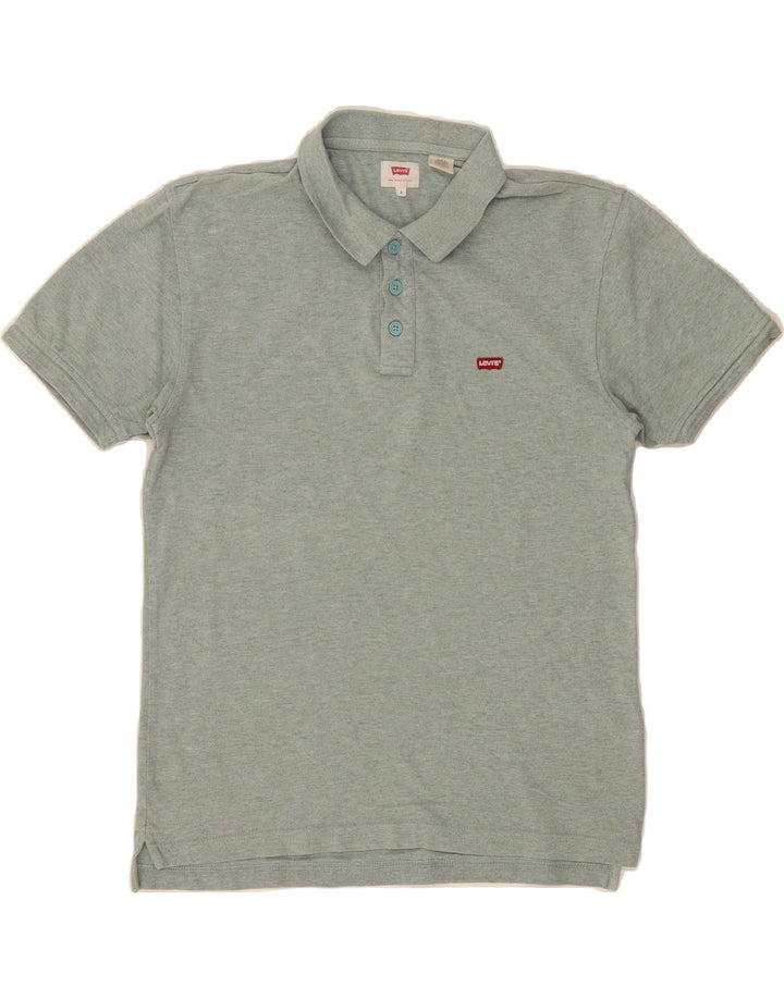 LEVI'S Mens Polo Shirt Small Green Cotton Vintage Levi's and Second-Hand Levi's from Messina Hembry 