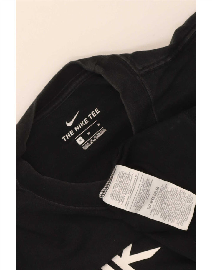 Nike Herren-T-Shirt mit Grafik, mittelgroß, schwarze Baumwolle