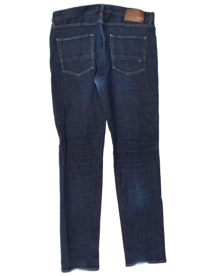 TOMMY HILFIGER Herren Denton Straight Jeans W34 L34 Marineblaue Baumwolle