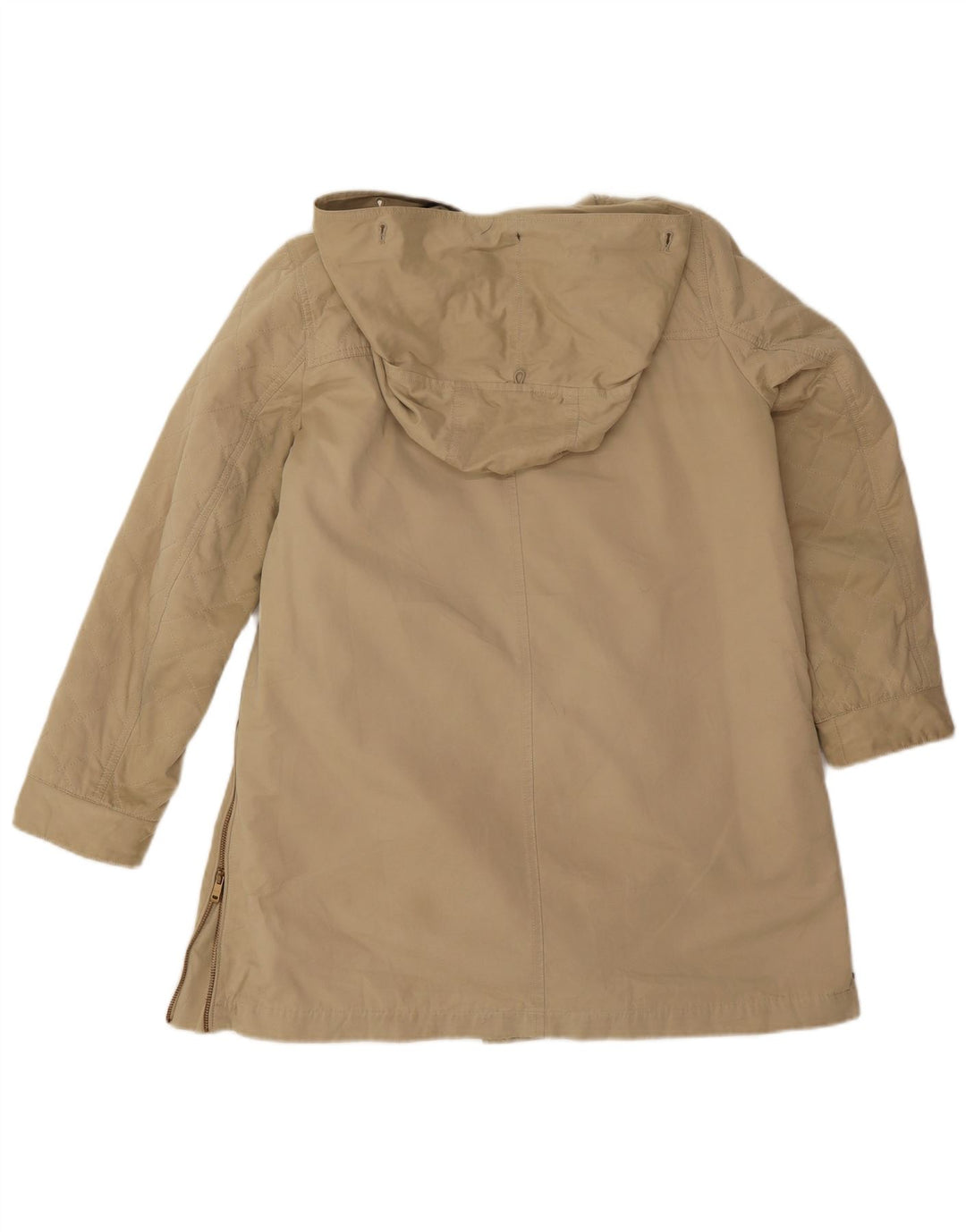 Zara Damen-Parka mit Kapuze, Gr. 16, Größe L, Beige