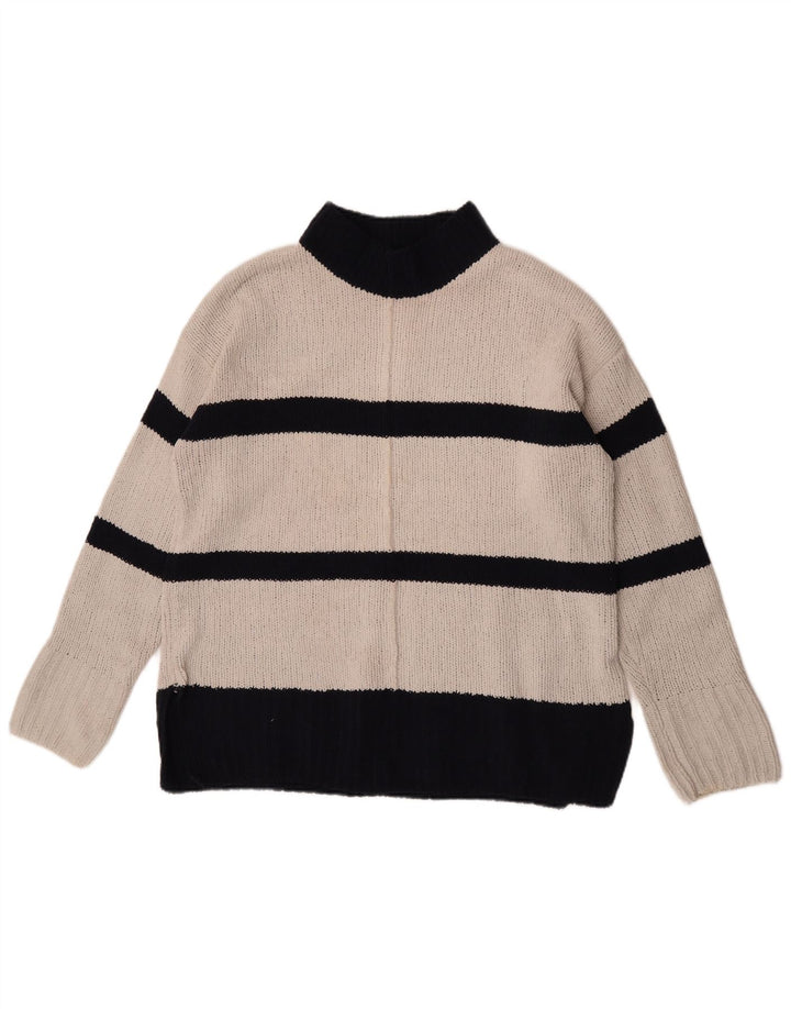 Marks & Spencer Damen-Pullover mit Rollkragen, UK 14, Mittelweiß