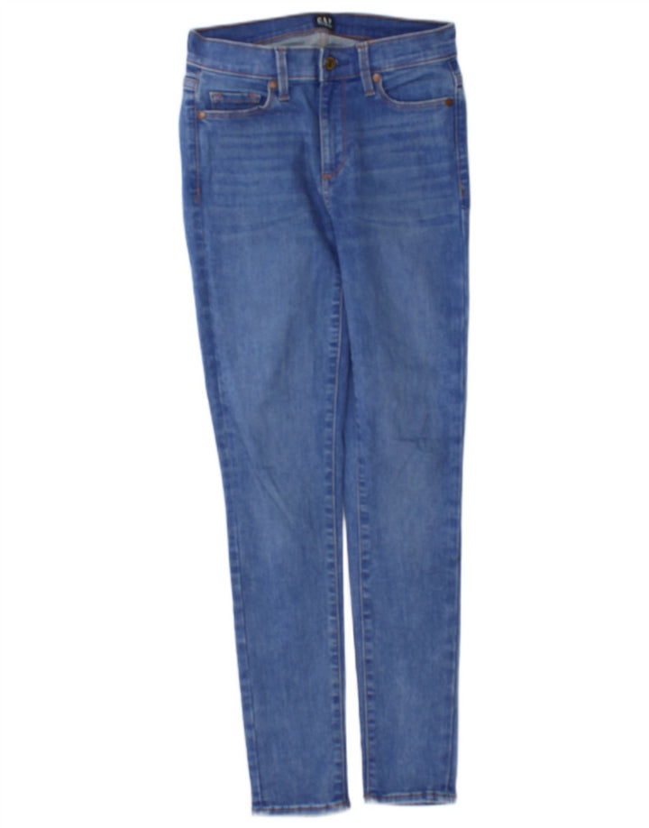 Gap Damen Skinny Jeans W24 L28 Blaue Baumwolle