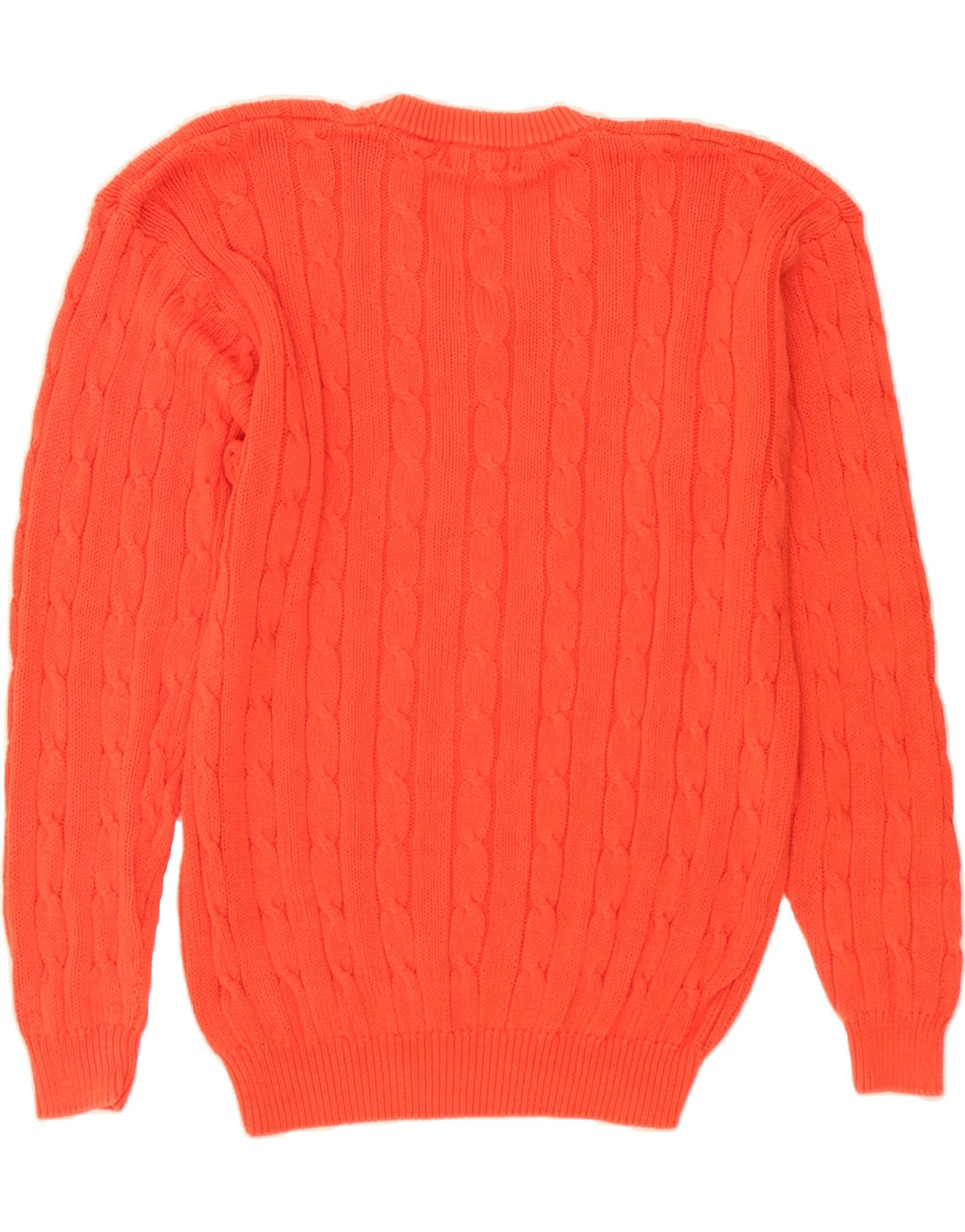 ENARA MAGLIE Mens V-Neck Jumper Sweater Large Orange Vintage Enara Maglie and Second-Hand Enara Maglie from Messina Hembry 