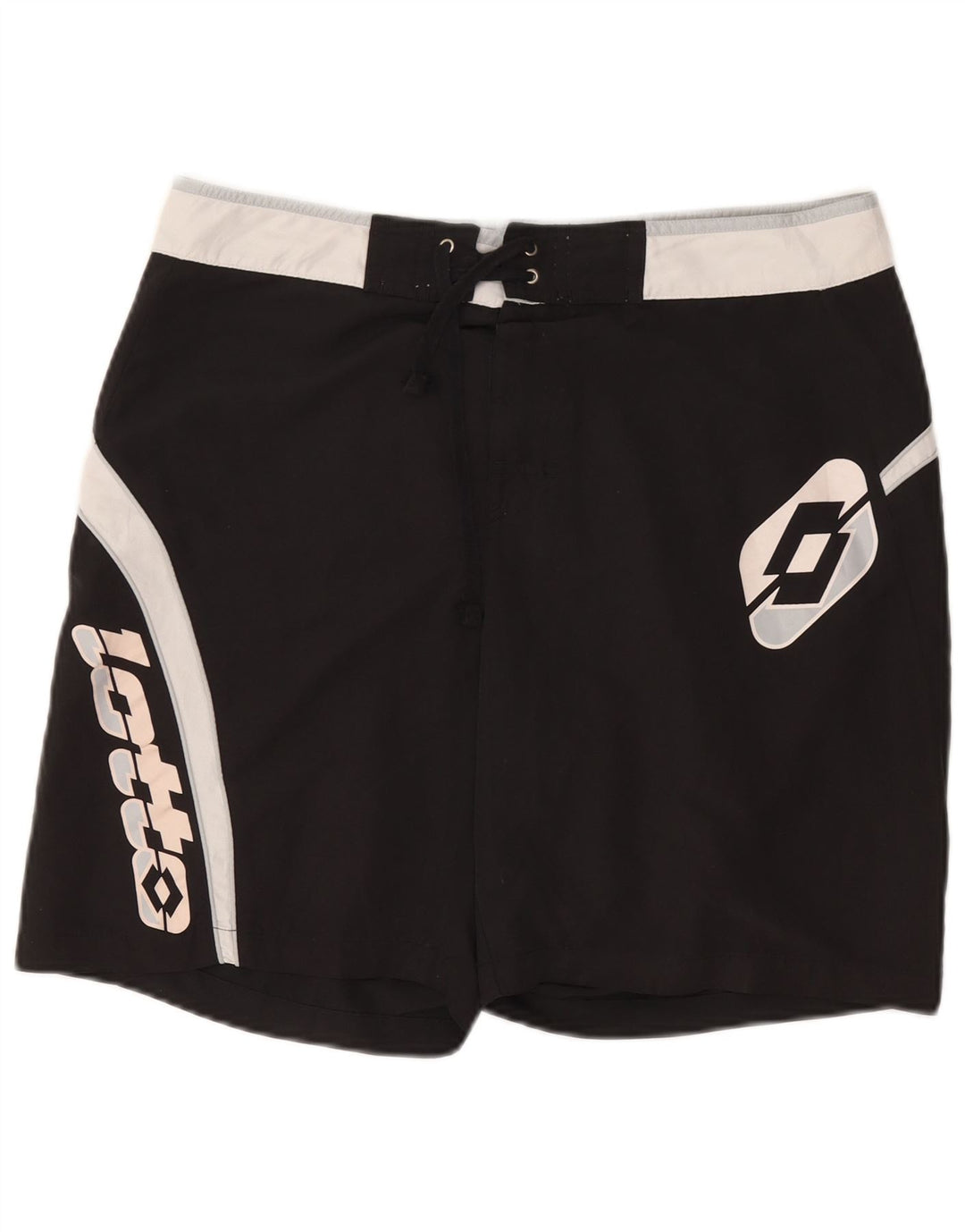 Lotto Herren-Badeshorts mit Grafik, groß, schwarzes Farbblock-Polyester