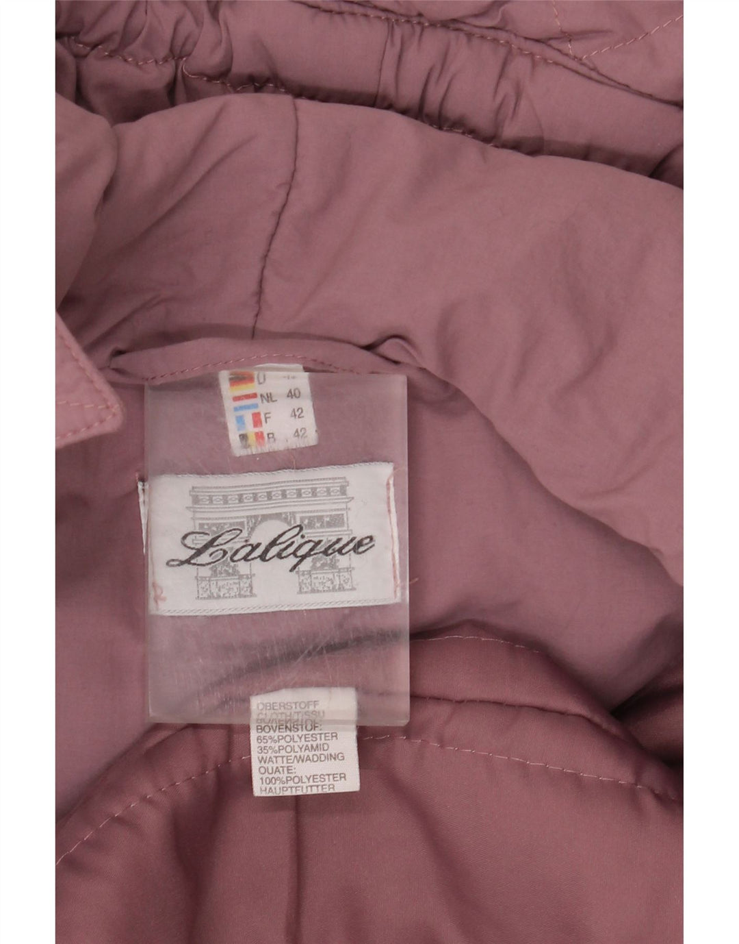 VINTAGE Damen-Windbreaker-Mantel mit Kapuze, EU 42, groß, lila, Polyester