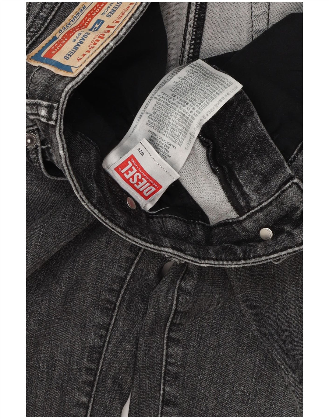DIESEL Womens Skinny Jeans W26 L30 Grey Cotton