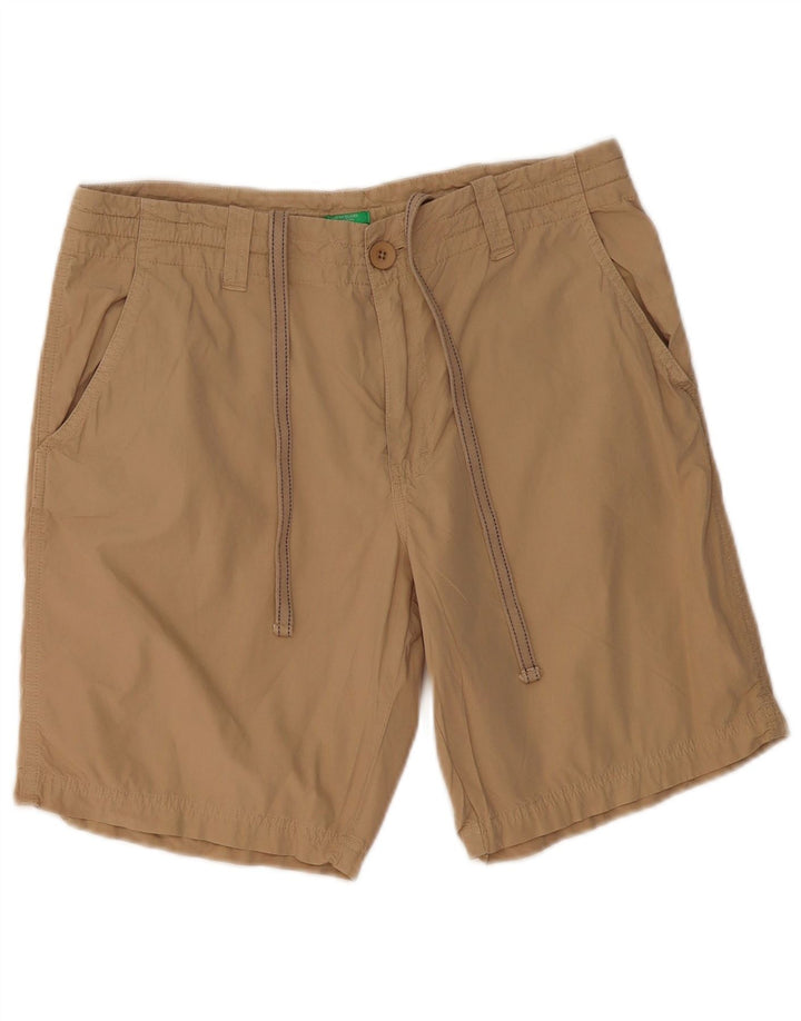 BENETTON Herren Chinoshorts Medium W32 Beige Baumwolle