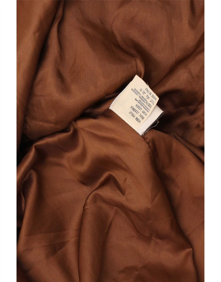 Vintage Damen Wildlederjacke UK 14 Mittelbraunes Leder