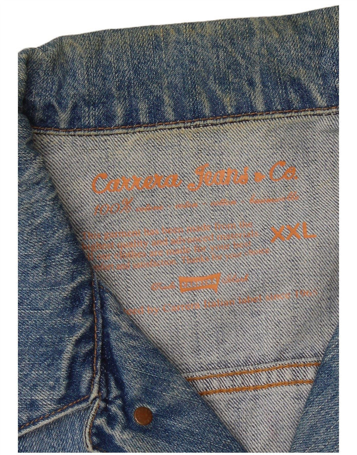 Carrera Herren Jeansjacke UK 44 2XL Blaue Baumwolle