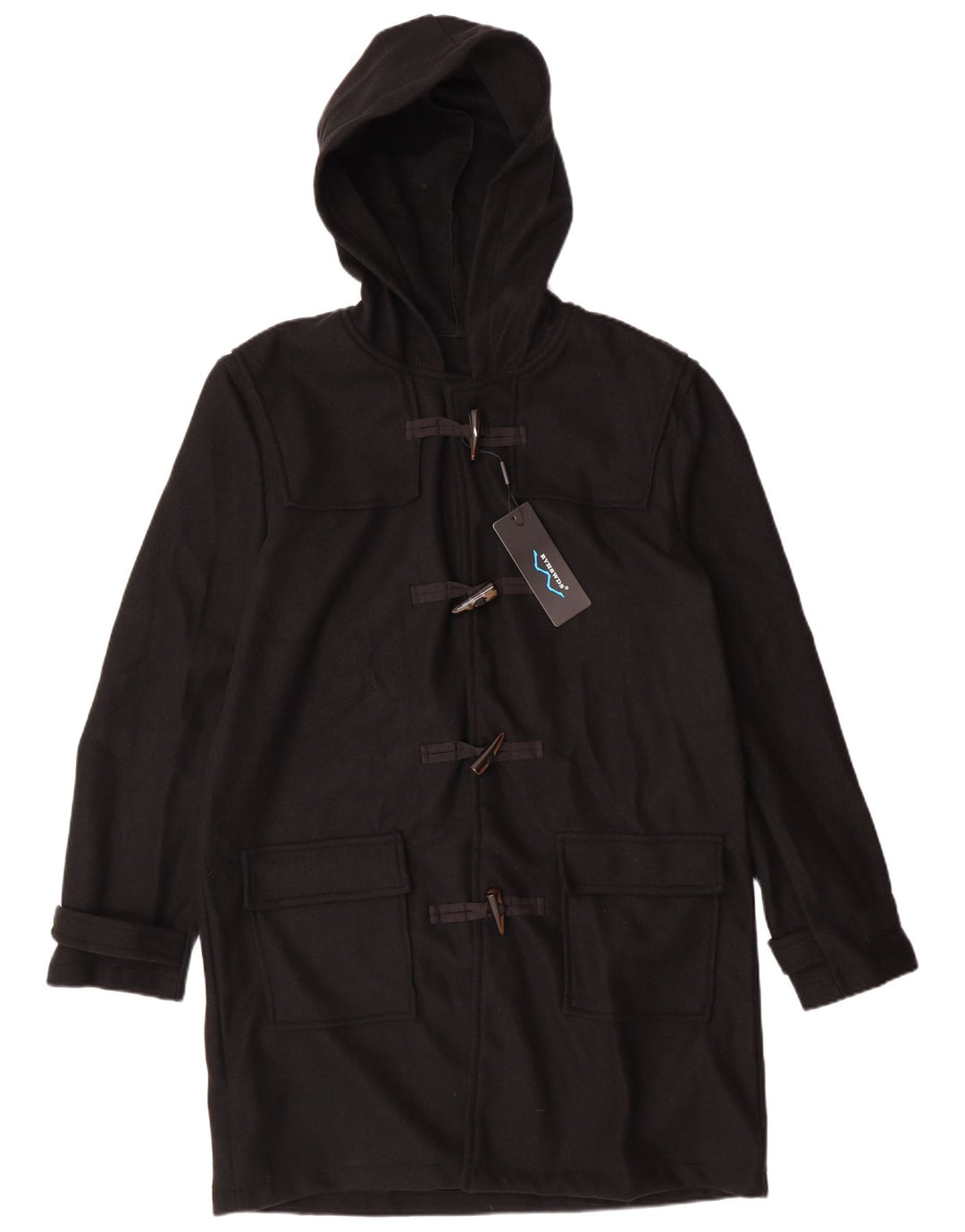 Damen Dufflecoat mit Kapuze UK 20 2XL Schwarz