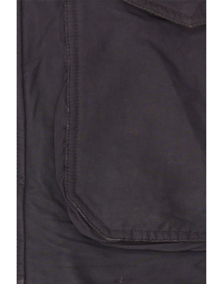 Zara Herren-Mantel mit Kapuze, gepolstert, UK 38, mittelmarineblau, Polyester