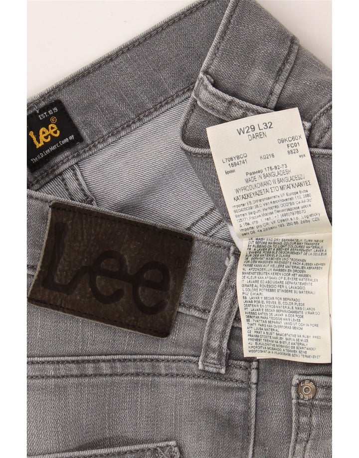 LEE Damen Daren Slim Jeans W29 L28 Graue Baumwolle