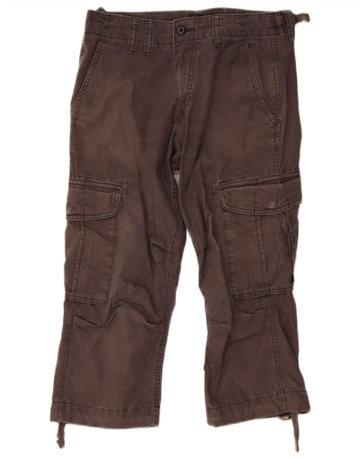 Gap Herren Capri-Cargohose W30 L22 Graue Baumwolle