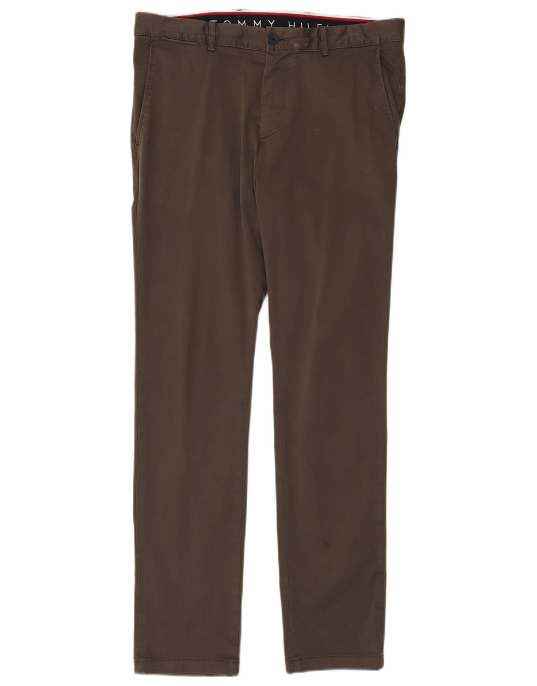 TOMMY HILFIGER Herren Slim Chinohose W34 L34 Graue Baumwolle