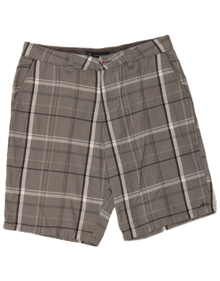 O'Neill Herren-Chinoshorts W36, großes grau kariertes Polyester