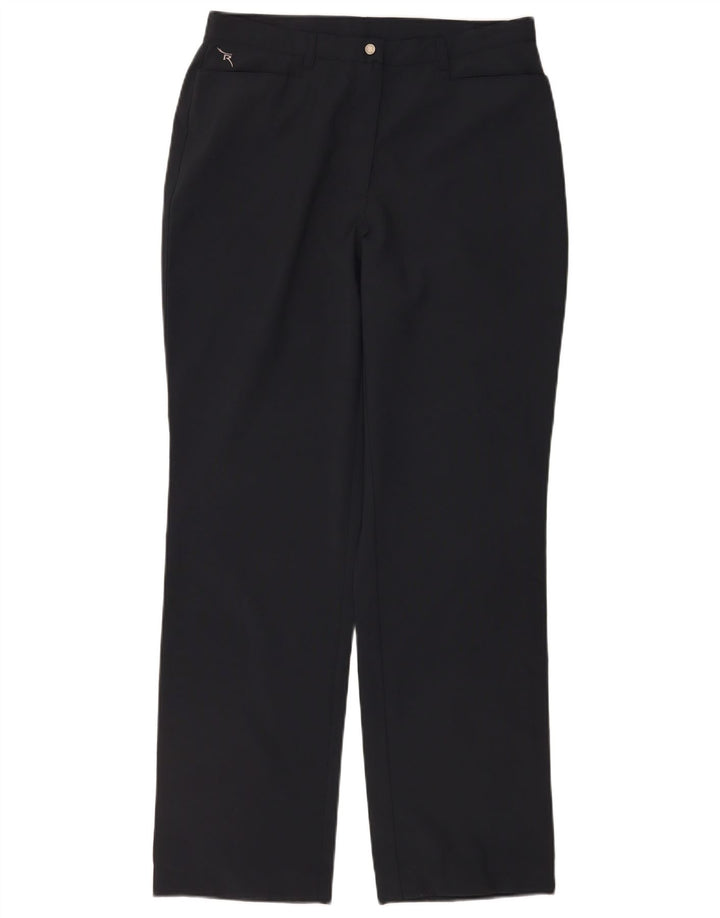 Chervo Damen Gerade Freizeithose W30 L32 Schwarz Polyester