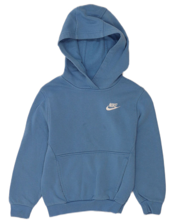 Nike Kapuzenpullover für Jungen, 8–9 Jahre, klein, blaue Baumwolle