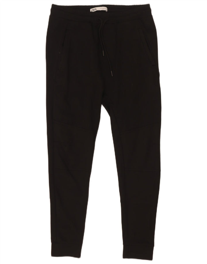 Zara Herren-Trainingshose, Jogginghose, Mittelschwarz, Polyester