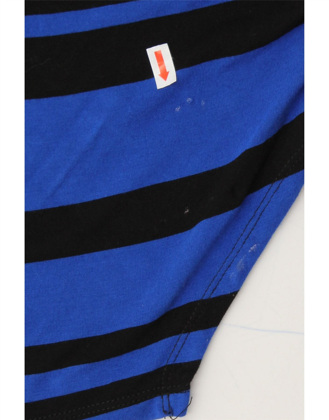 MOSSIMO Womens Bodycon Dress UK 14 Large Blue Striped Rayon Vintage Mossimo and Second-Hand Mossimo from Messina Hembry 