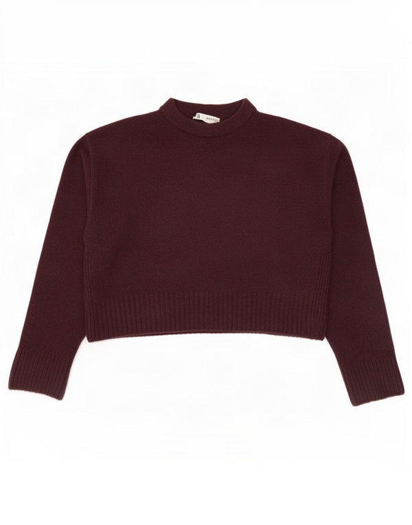 Zara Damen Crop Turtle Neck Pullover Pullover UK 14 Large Lila