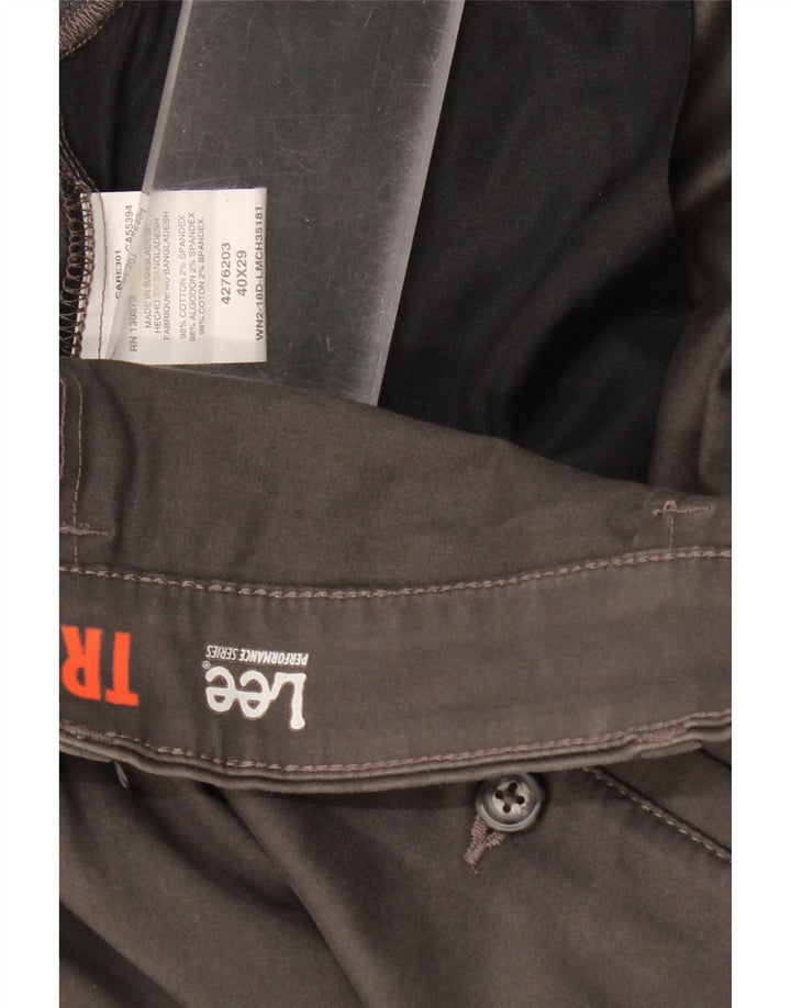 LEE Mens Straight Chino Trousers W40 L29 Grey Cotton Vintage Lee and Second-Hand Lee from Messina Hembry 