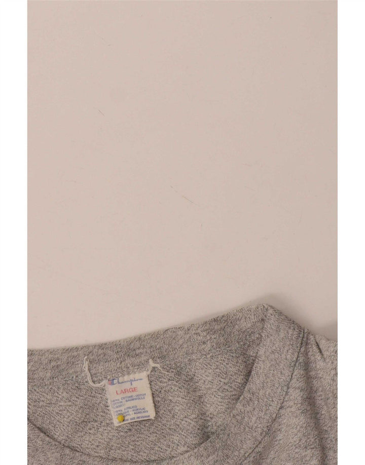 Champion Herren-T-Shirt mit Grafik, groß, grau gesprenkelte Baumwolle