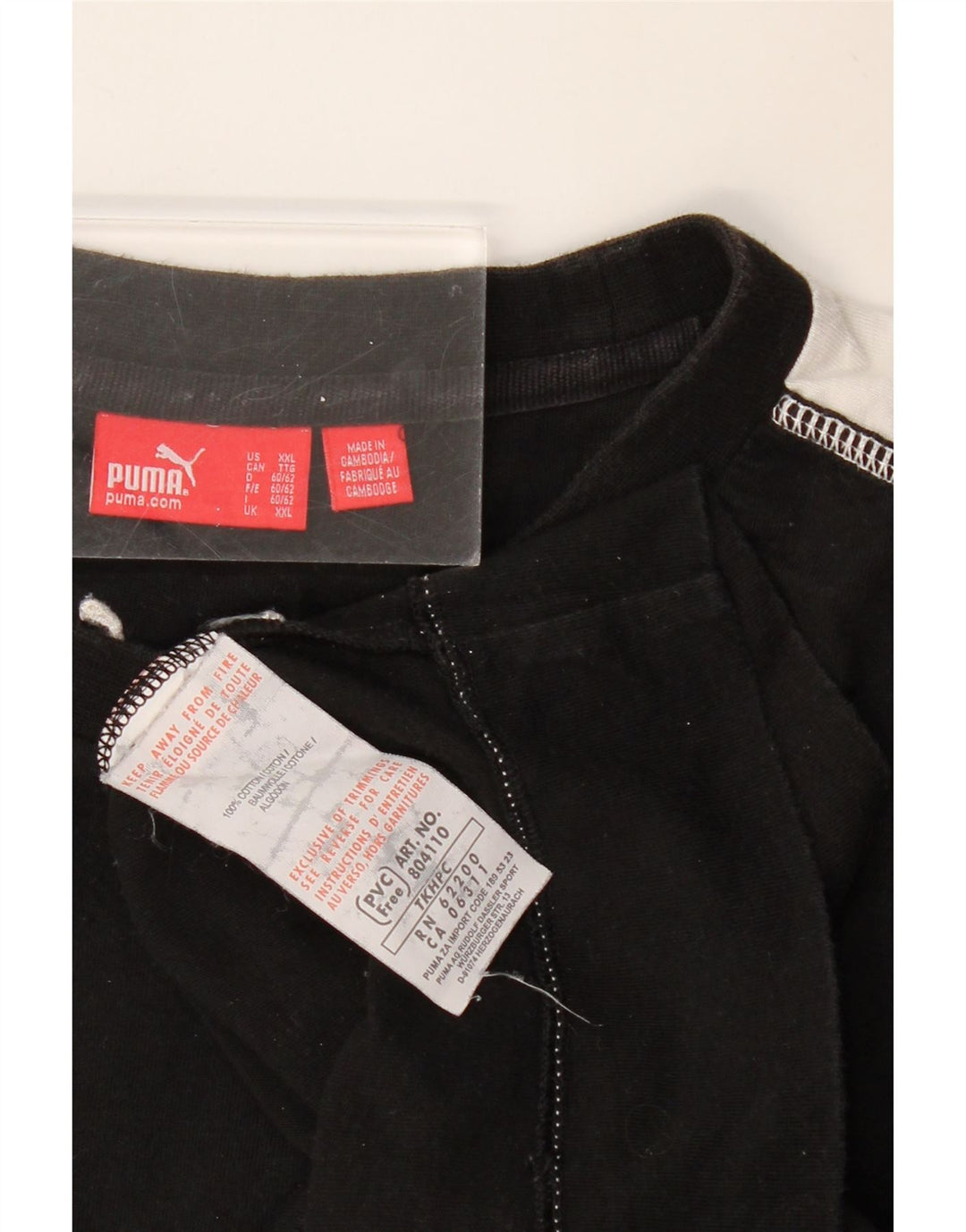 PUMA Herren Grafik T-Shirt Top 2XL Schwarz Colourblock Baumwolle