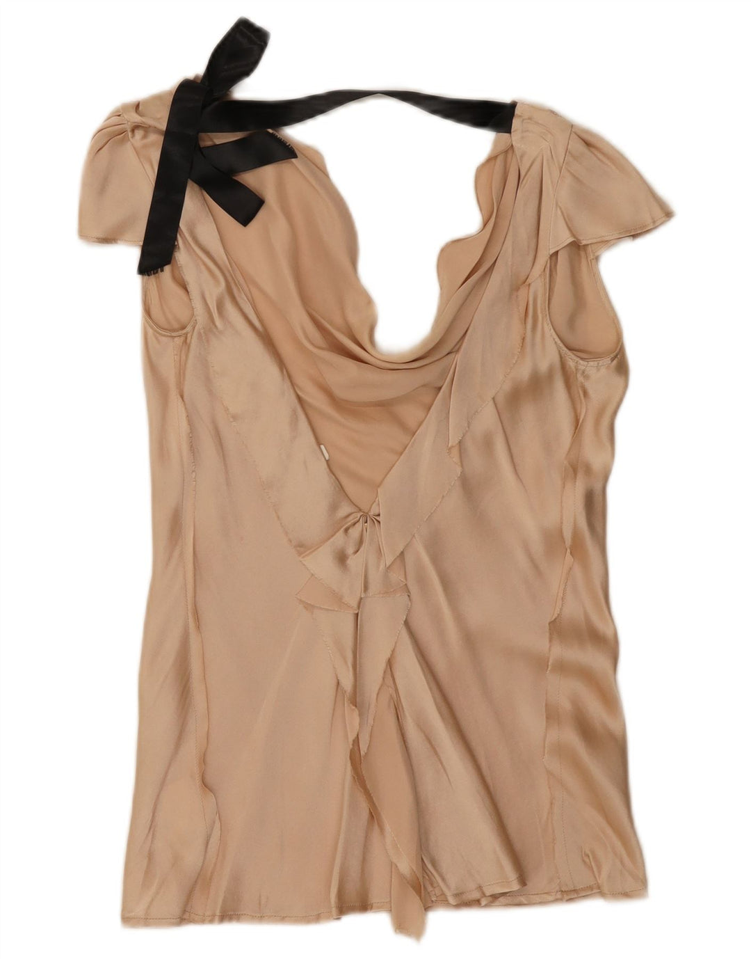 Liu Jo Damen-Blusenoberteil, IT 42, Mittelbeige, Farbblock-Seide