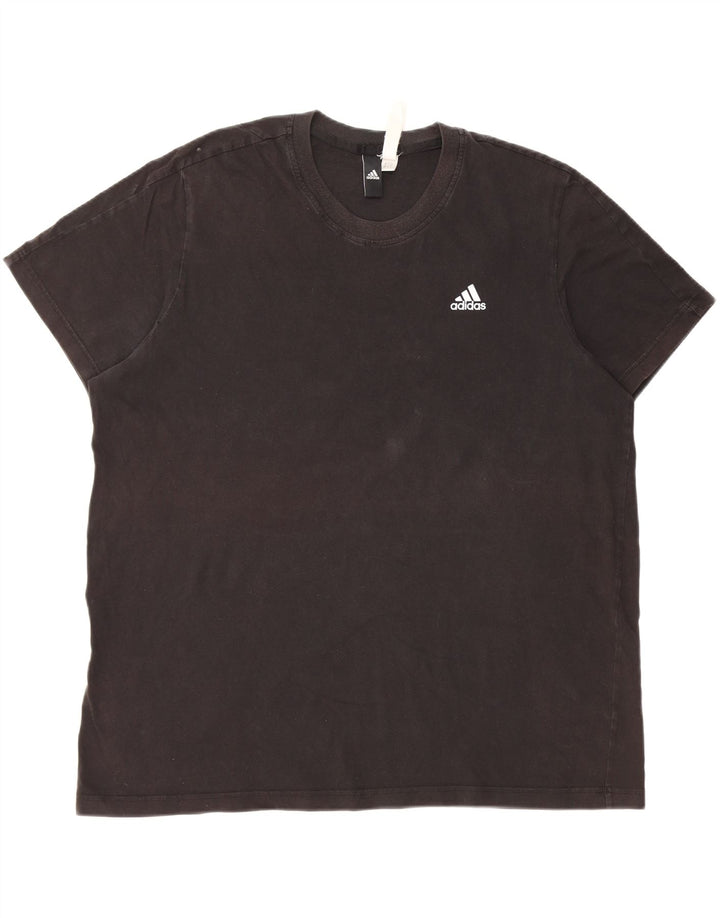 ADIDAS Herren T-Shirt Top 2XL Schwarz Baumwolle