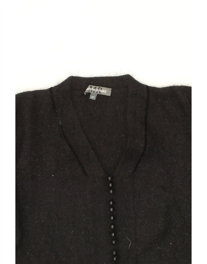 VINTAGE Womens Cardigan Sweater IT 46 Large Black Vintage Vintage and Second-Hand Vintage from Messina Hembry 