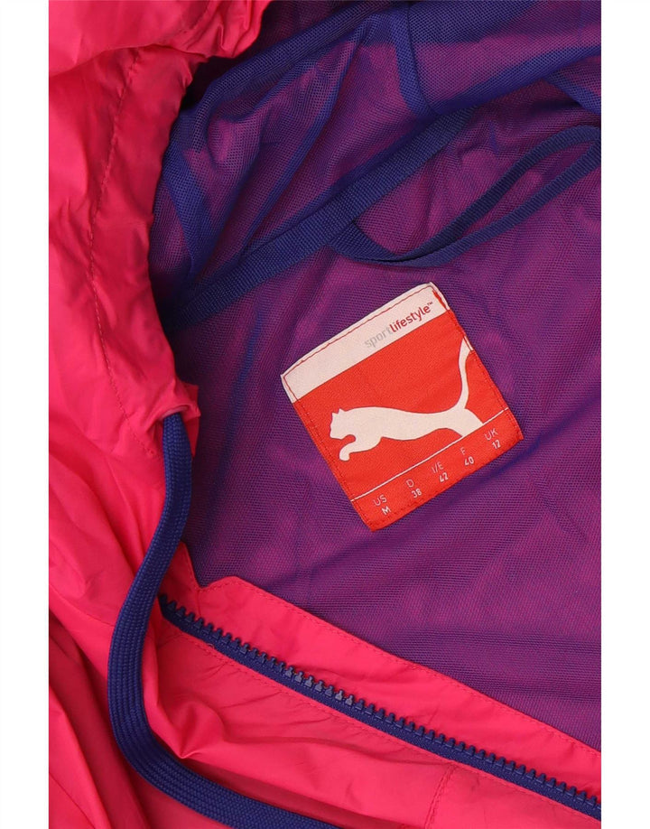 Puma Damen Regenjacke mit Kapuze UK 12 Mittelrosa