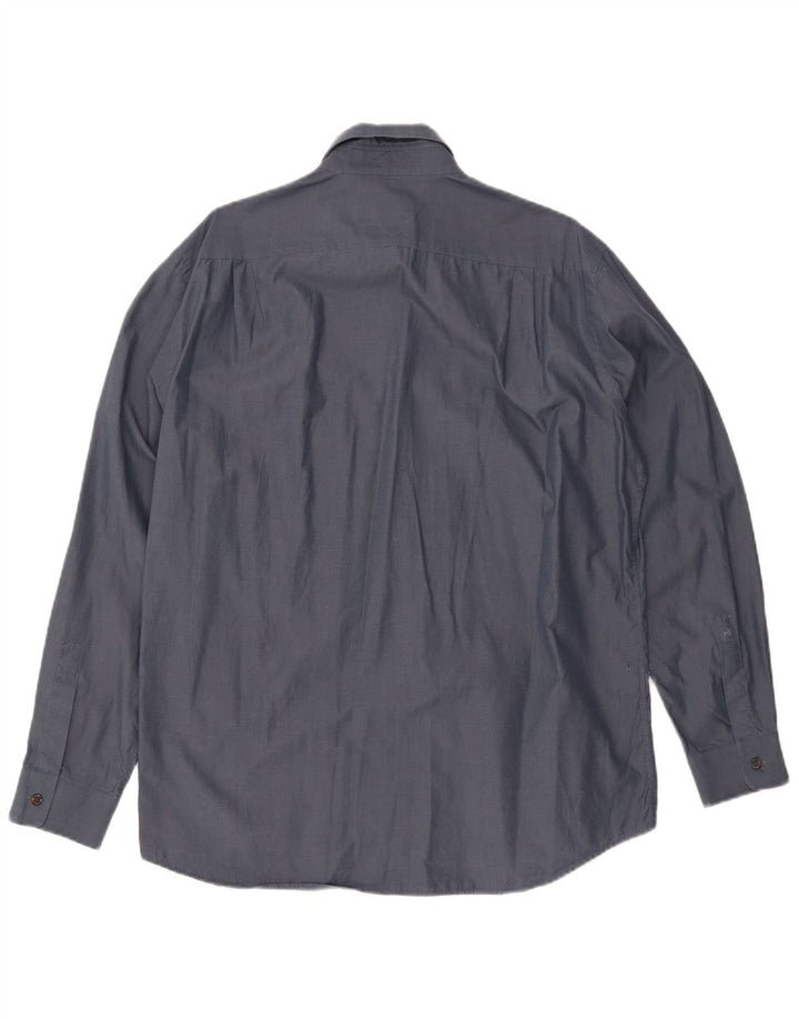 Hugo Boss Herrenhemd Größe 16 41 Große marineblaue Baumwolle