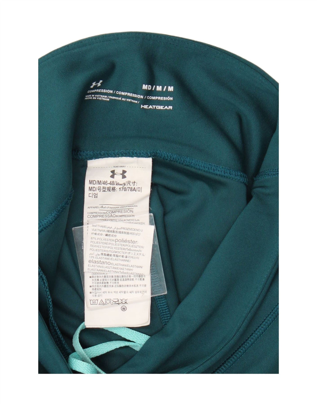 Under Armour Womens Graphic Leggings UK 12 Medium Türkis Polyester