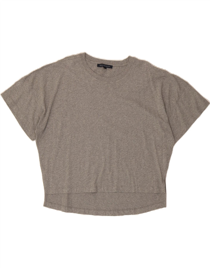 FRENCH CONNECTION Womens Oversized T-Shirt Top UK 16 Large Grey Cotton Vintage French Connection and Second-Hand French Connection from Messina Hembry 