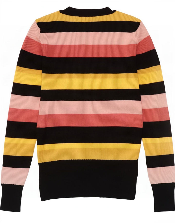 Marks & Spencer Damen-Pullover mit Rundhalsausschnitt, Gr. 10, Größe S, mehrfarbig