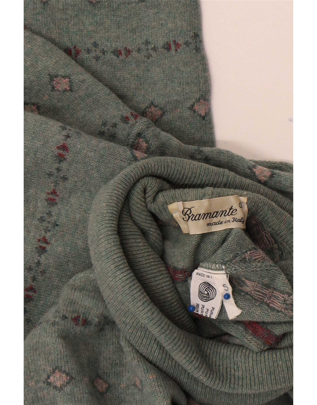 Bramante Herren-Pullover mit Rollkragen, groß, graue, geometrische Schurwolle