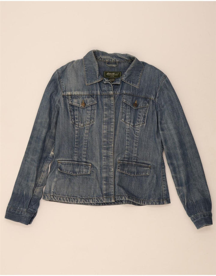 EDDIE BAUER Womens Denim Jacket UK 16 Large Blue Cotton Vintage Eddie Bauer and Second-Hand Eddie Bauer from Messina Hembry 