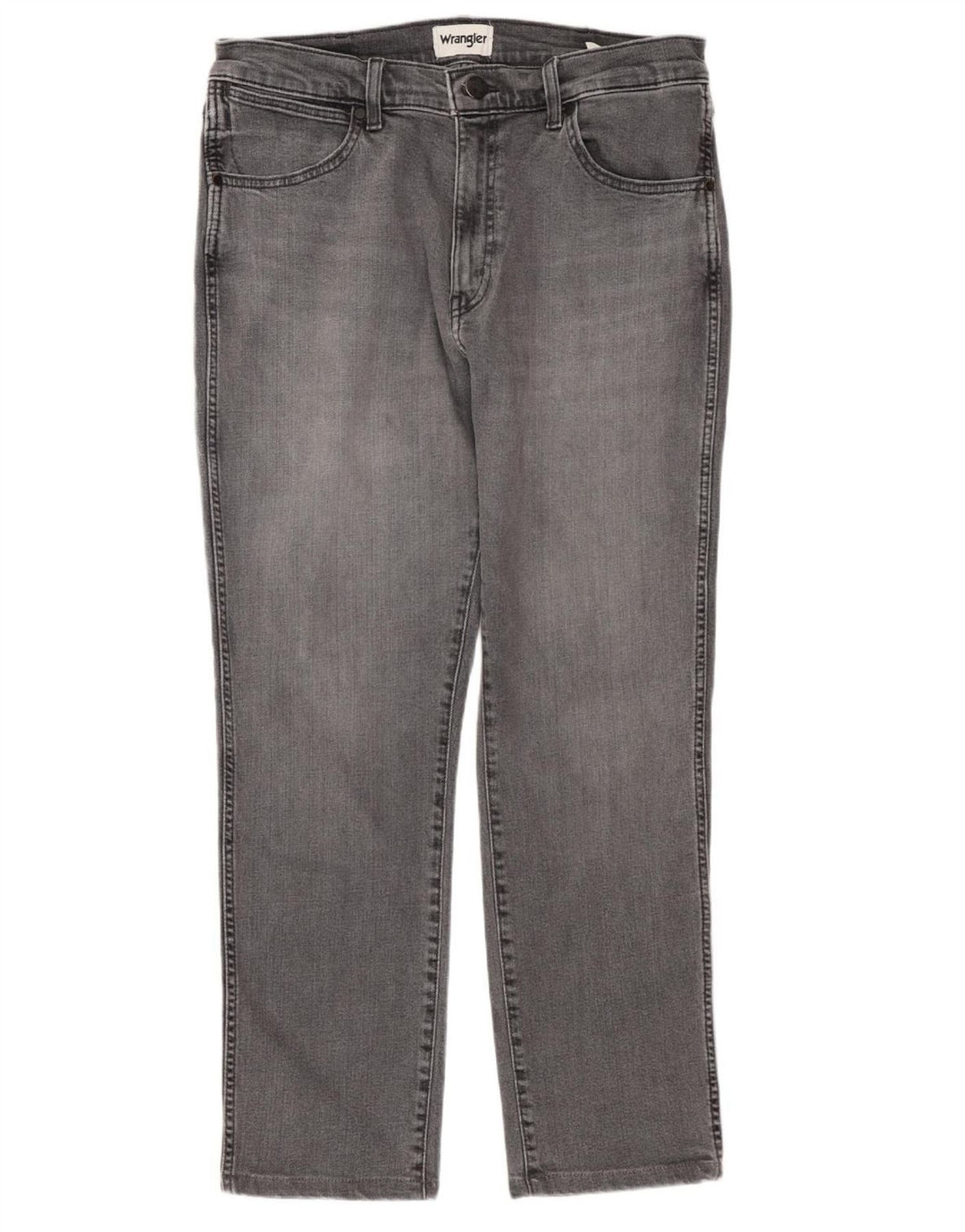 WRANGLER Herren Larston Slim Jeans W33 L27 Graue Baumwolle