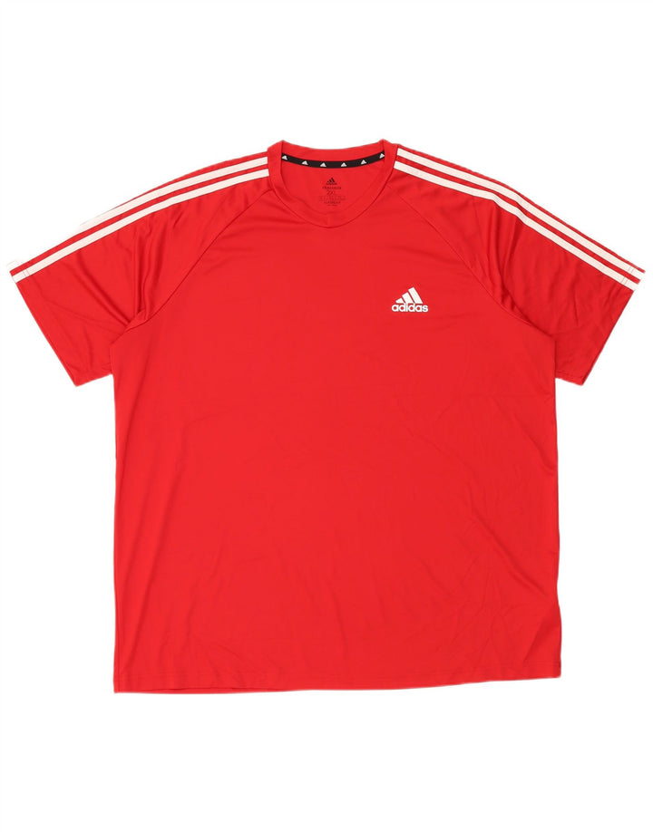 Adidas Herren Aeroready T-Shirt Top 2XL Rot Polyester