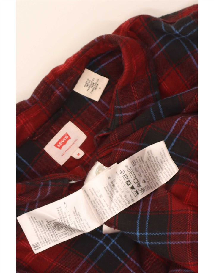 Levi's Herren-Flanellhemd, mittelrot, kariert, Baumwolle