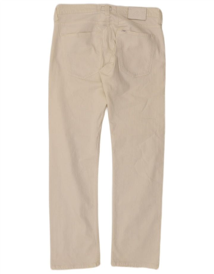 Lee Damen Powell Jeans W36 L33 Weiße Baumwolle